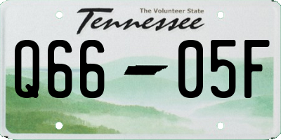 TN license plate Q6605F
