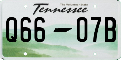 TN license plate Q6607B