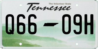 TN license plate Q6609H