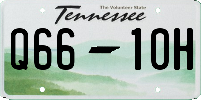 TN license plate Q6610H