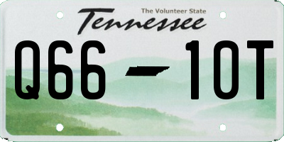 TN license plate Q6610T
