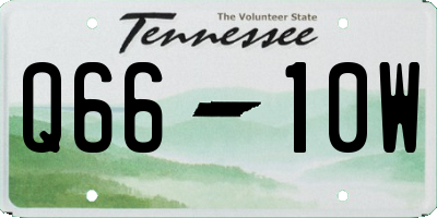 TN license plate Q6610W