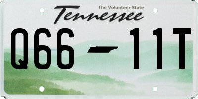 TN license plate Q6611T