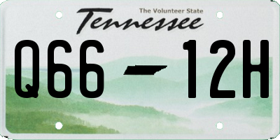 TN license plate Q6612H