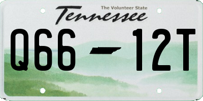 TN license plate Q6612T