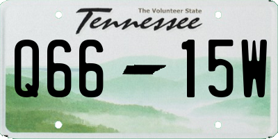 TN license plate Q6615W