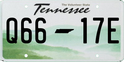 TN license plate Q6617E