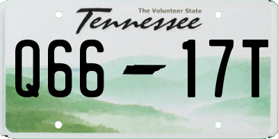 TN license plate Q6617T