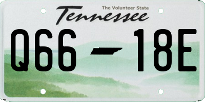 TN license plate Q6618E