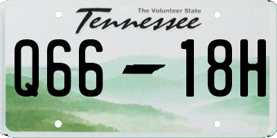 TN license plate Q6618H