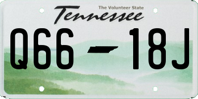 TN license plate Q6618J