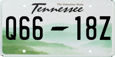 TN license plate Q6618Z