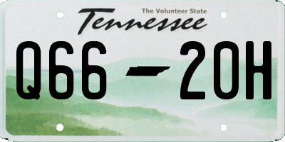 TN license plate Q6620H