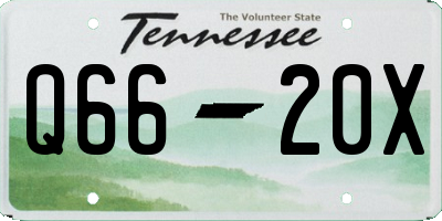 TN license plate Q6620X