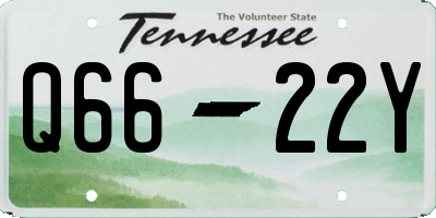 TN license plate Q6622Y