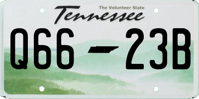 TN license plate Q6623B