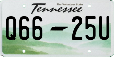 TN license plate Q6625U