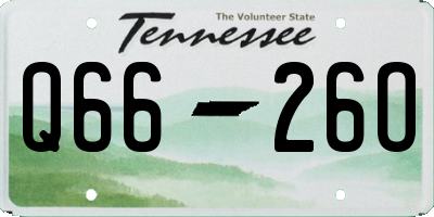 TN license plate Q6626O