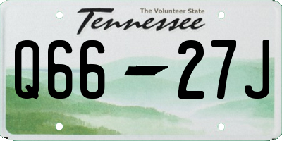 TN license plate Q6627J