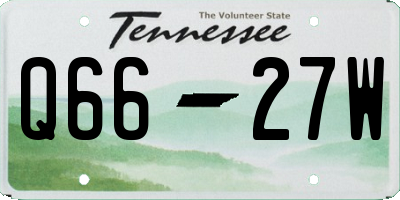 TN license plate Q6627W