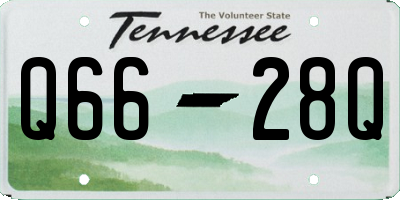 TN license plate Q6628Q