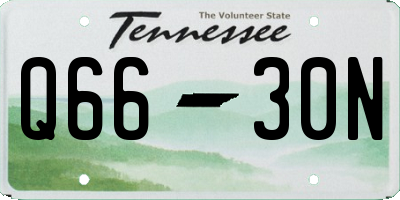 TN license plate Q6630N