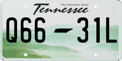TN license plate Q6631L