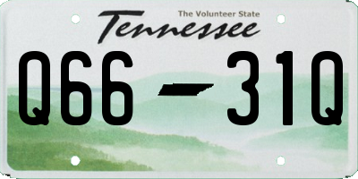 TN license plate Q6631Q