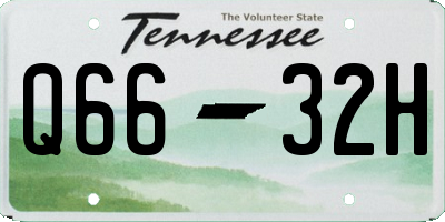 TN license plate Q6632H