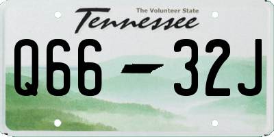 TN license plate Q6632J