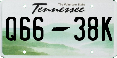 TN license plate Q6638K