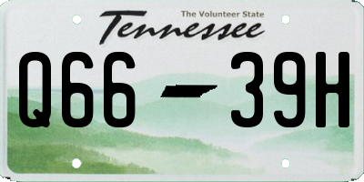 TN license plate Q6639H