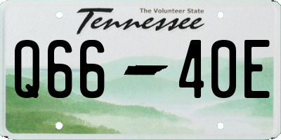 TN license plate Q6640E