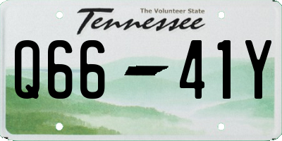 TN license plate Q6641Y