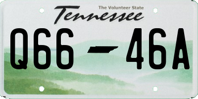 TN license plate Q6646A