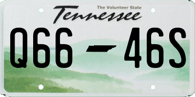 TN license plate Q6646S