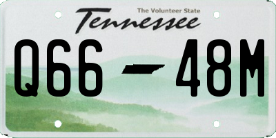 TN license plate Q6648M