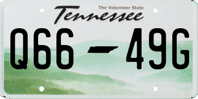 TN license plate Q6649G