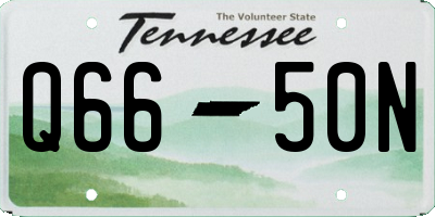 TN license plate Q6650N