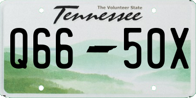 TN license plate Q6650X