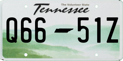 TN license plate Q6651Z