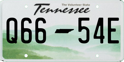 TN license plate Q6654E