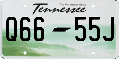 TN license plate Q6655J