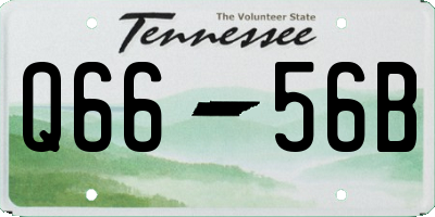 TN license plate Q6656B