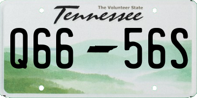 TN license plate Q6656S