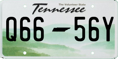 TN license plate Q6656Y