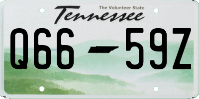 TN license plate Q6659Z