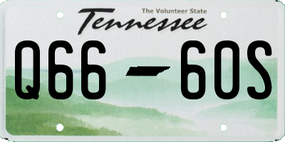 TN license plate Q6660S