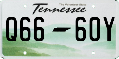 TN license plate Q6660Y