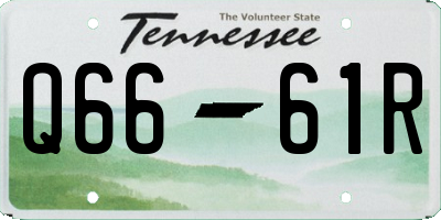 TN license plate Q6661R